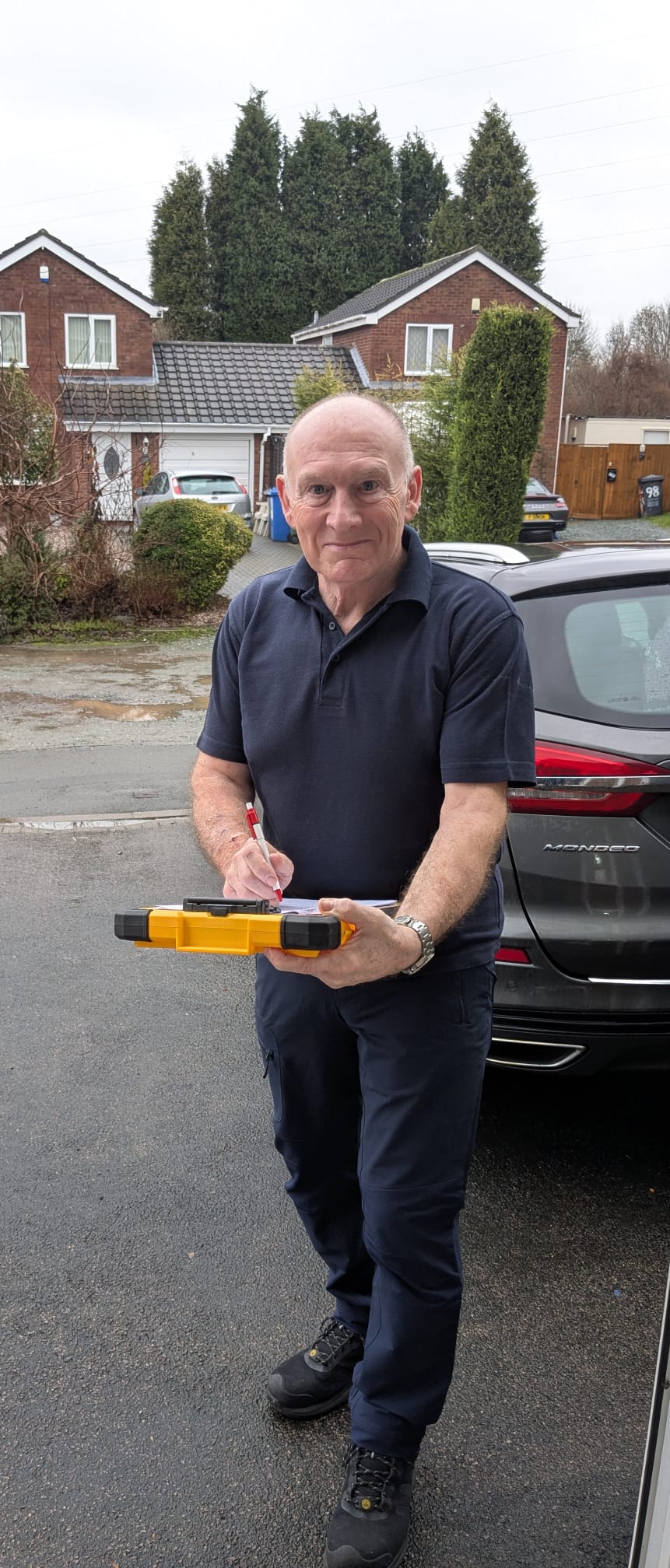 Martyn Talbot carrying out an energy assessment in Tamworth